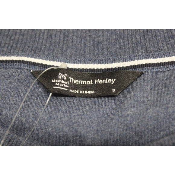 Member's Mark men's waffle knit long sleeve thermal Henley shirt S - Picture 6 of 10